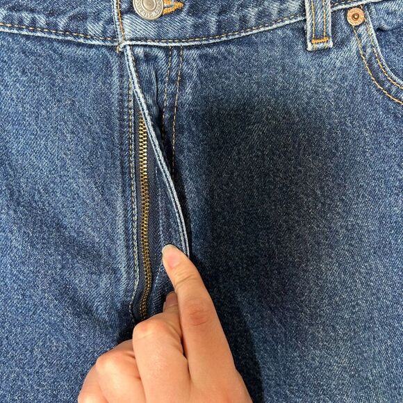 Vintage 90s 1990s Levi's Blue Relaxed Fit Jeans 16 mis Straight Leg - Picture 4 of 8